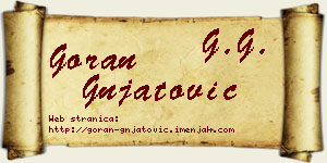 Goran Gnjatović vizit kartica